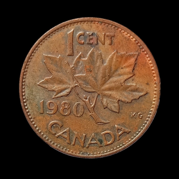 1 cent Coin canada 1980