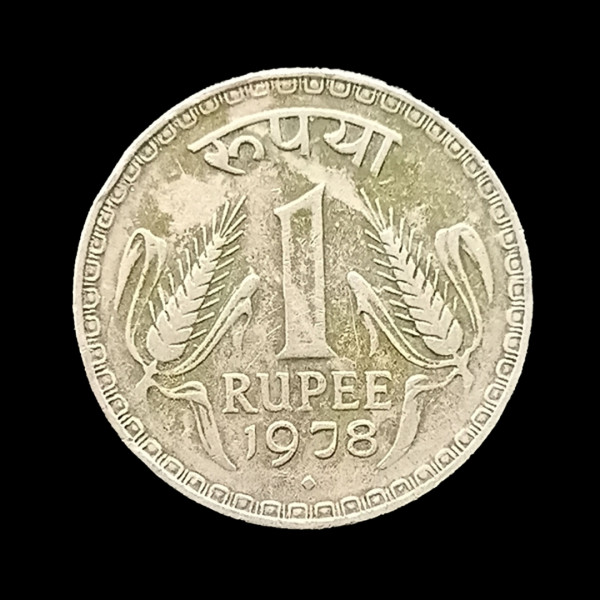 Indian One Rupee Coin -1978