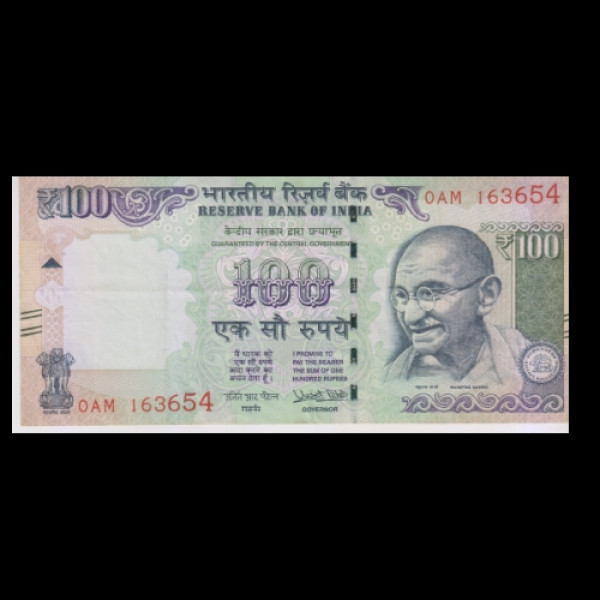 100 Indian Rupee Note Mahatma Gandhi New Series (2016)Urjit R. Patel