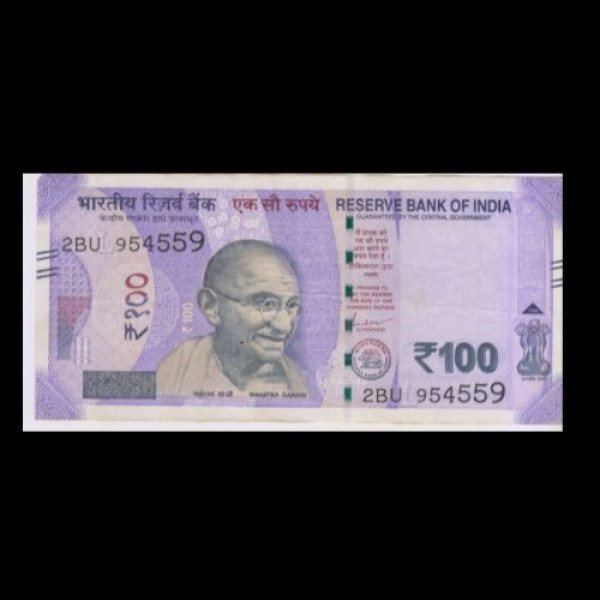 100 Indian Rupee Note Mahatma Gandhi (New) Series (2019)Shaktikant Das
