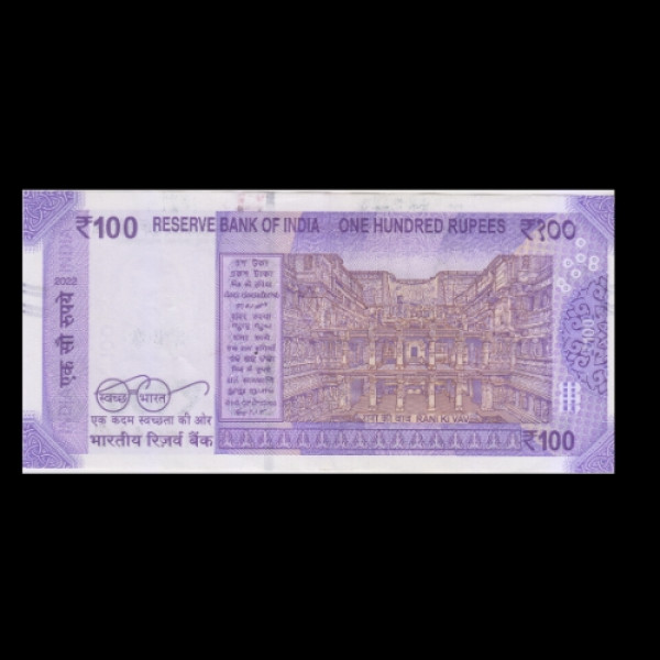 100 Indian Rupee Note  Mahatma Gandhi New Series (2022)(Shaktikant Das)