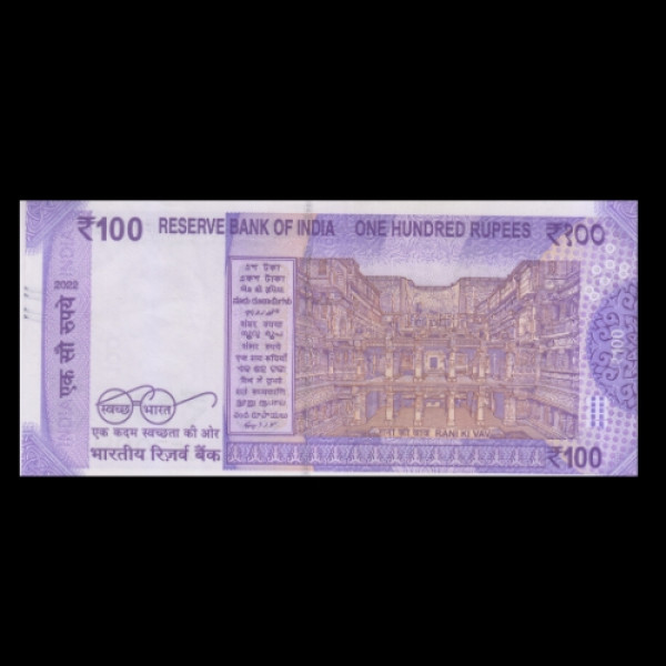 100 Indian Rupee Note Mahatma Gandhi New Series (2022)Shaktikant Das