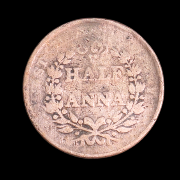 Indian Half Aana Coin 1835
