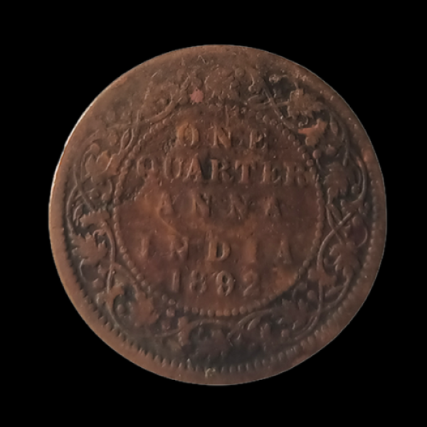 Indian One Quarter Anna Victoria Empress- 1892