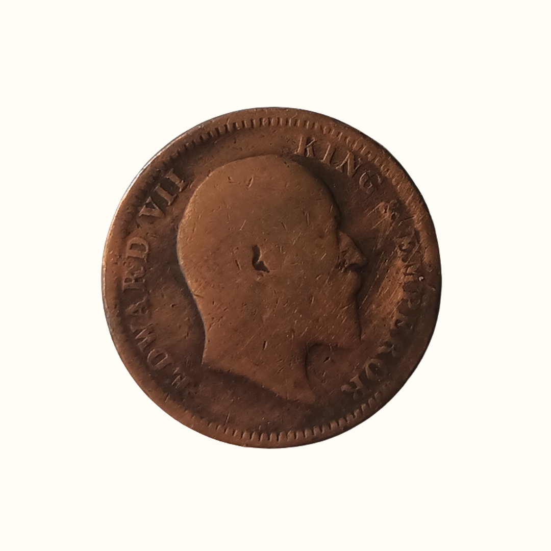 Indian One Quarter Anna EDWARD VII KING & EMPEROR-1904
