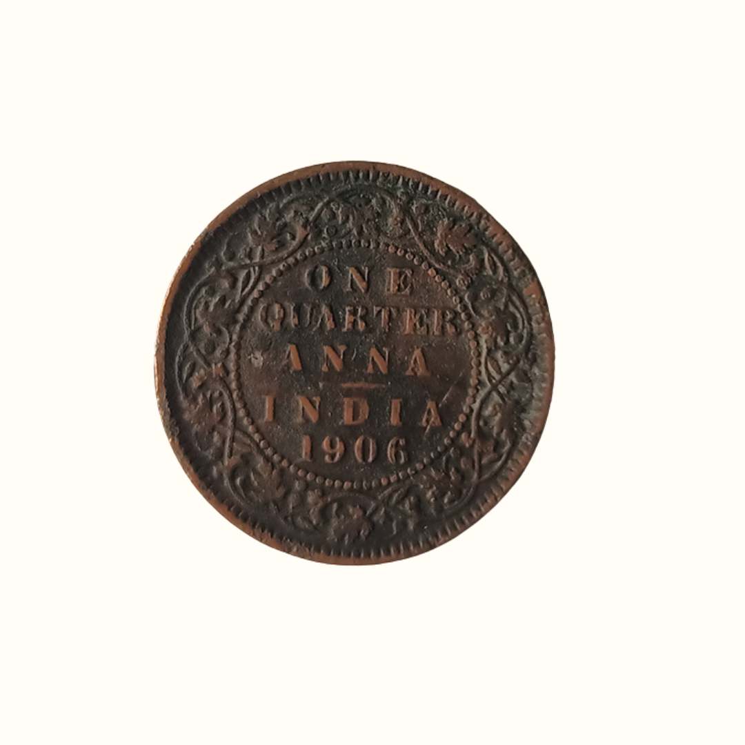 Indian One Quarter Anna EDWARD VII KING & EMPEROR -1906