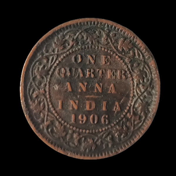 Indian One Quarter Anna (1 paisa) EDWARD VII KING & EMPEROR -1906