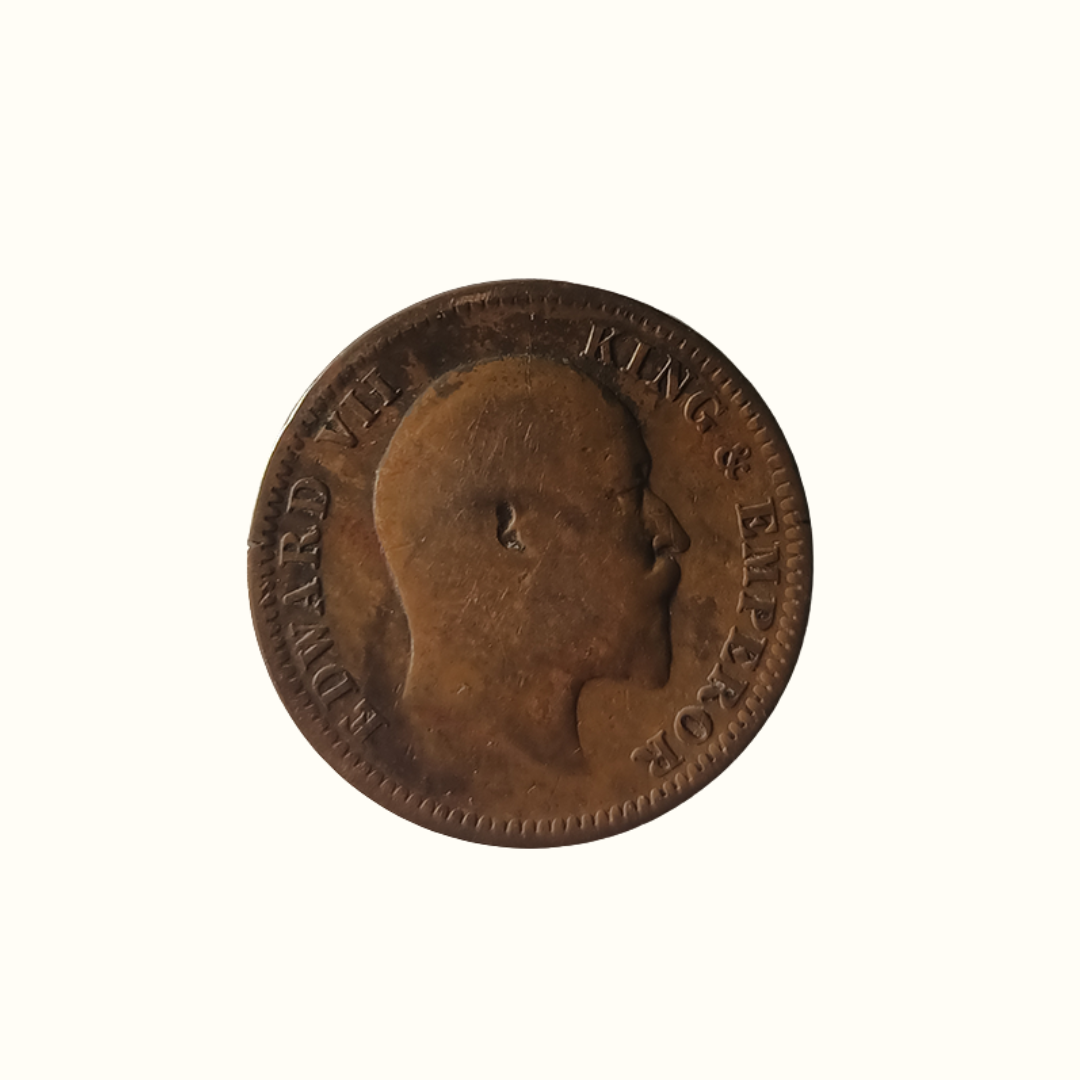 Indian One Quarter Anna EDWARD VII KING & EMPEROR-1907