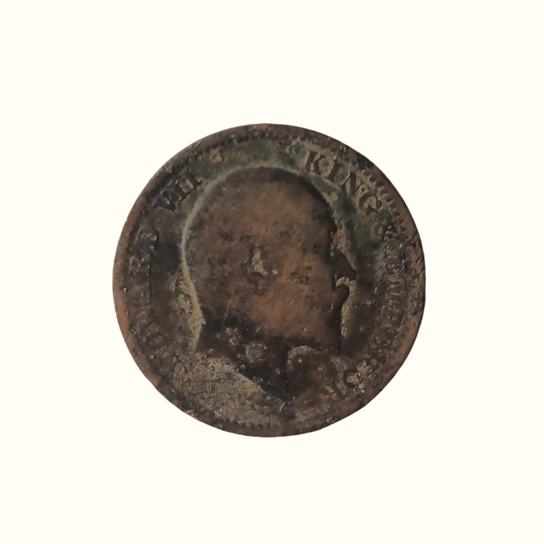 Indian One Quarter Anna EDWARD VII KING & EMPEROR-1908