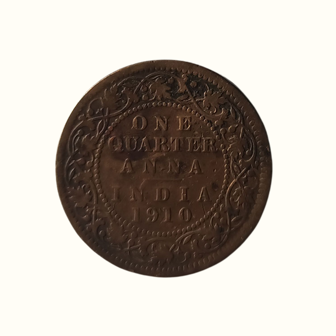 Indian One Quarter Anna EDWARD VII KING & EMPEROR -1910