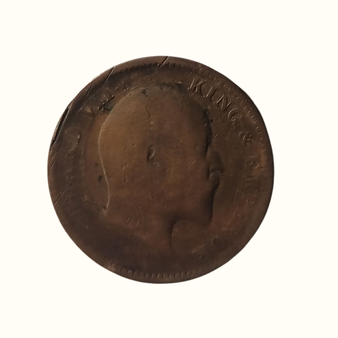 Indian One Quarter Anna EDWARD VII KING & EMPEROR -1910