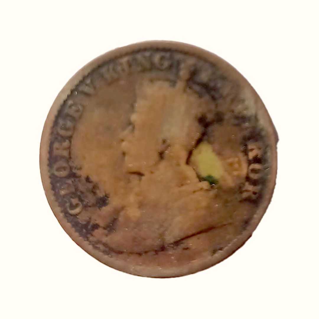 Indian One Quarter Anna GEORGE V KING EMPEROR-1917