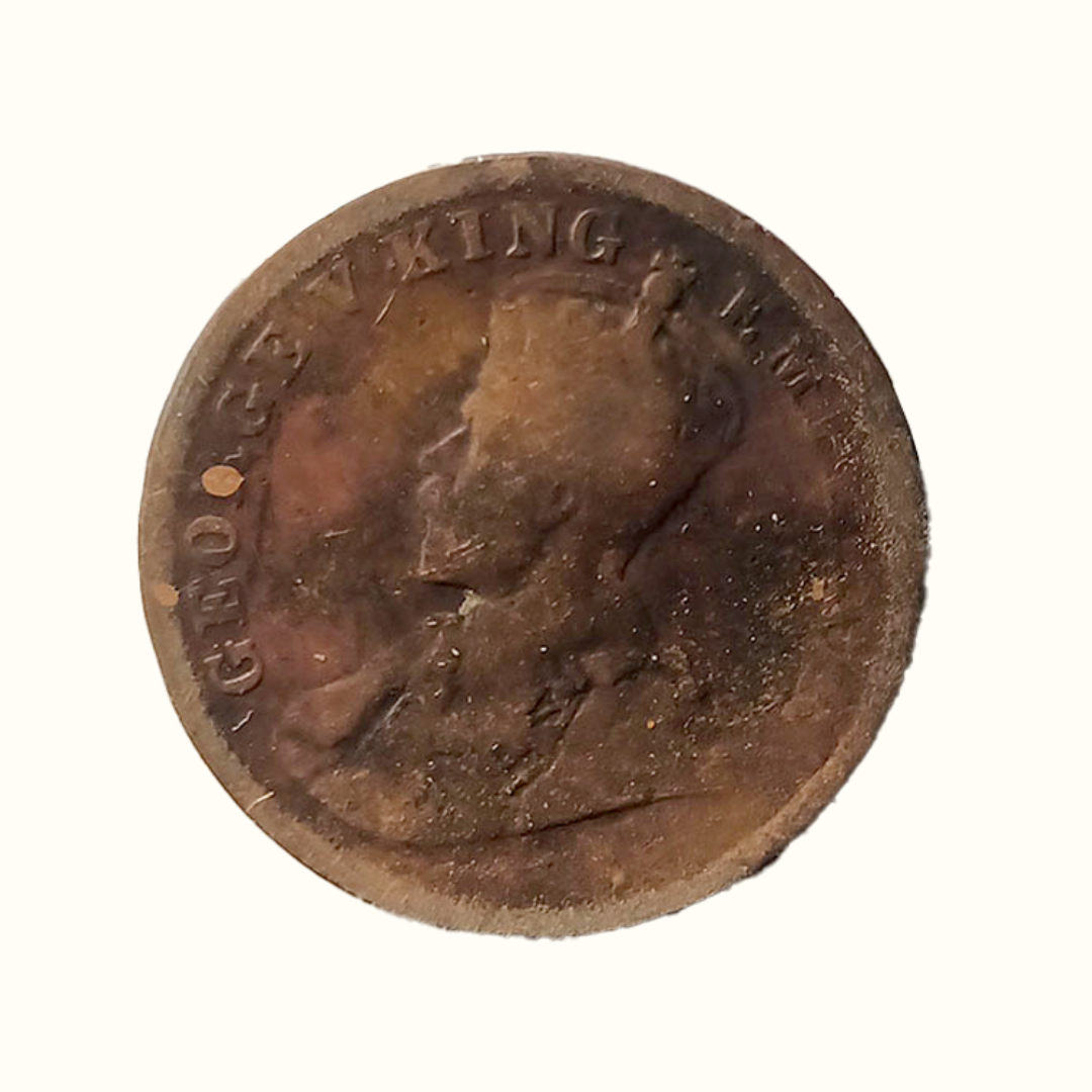 Indian One Quarter Anna GEORGE V KING EMPEROR-1918,