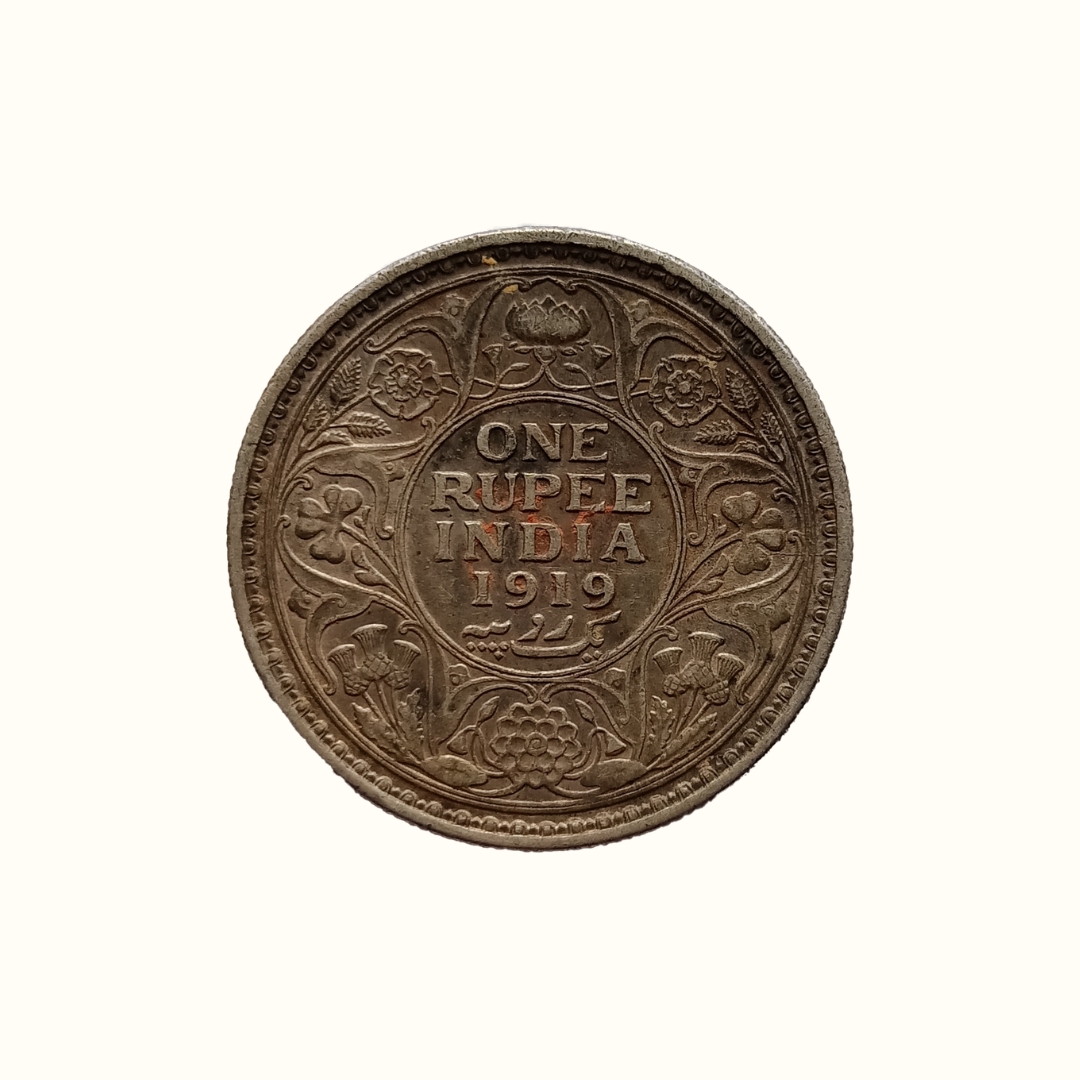 Indian One Rupee GEORGE V KING EMPEROR - 1919