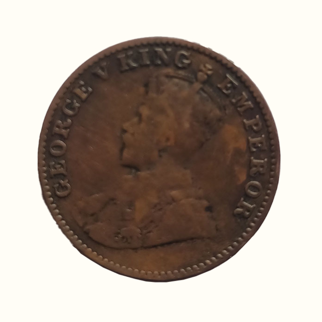 Indian One Quarter Anna GEORGE V KING EMPEROR -1928
