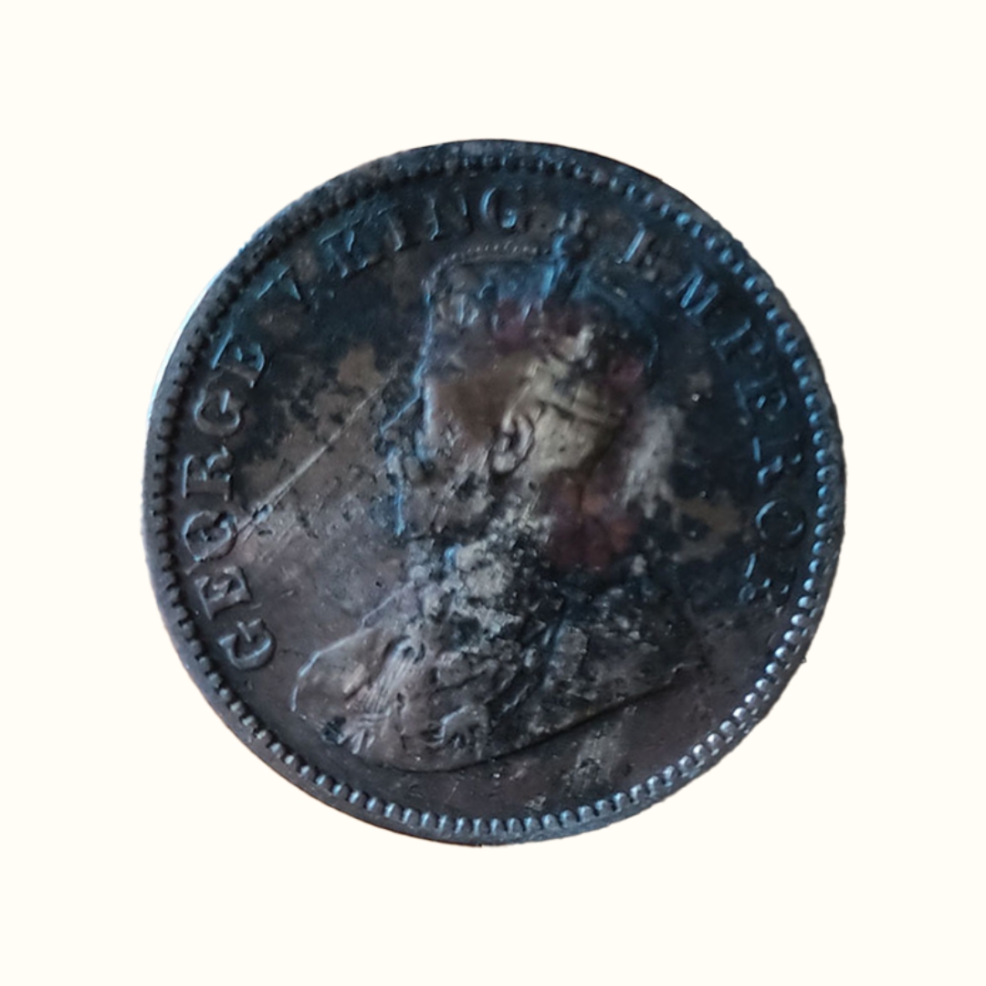 Indian One Quarter Anna GEORGE V KING EMPEROR -1930