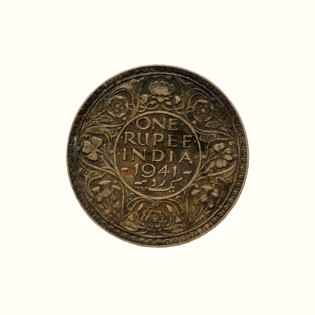 Indian One Rupee GEORGE V KING EMPEROR-1941