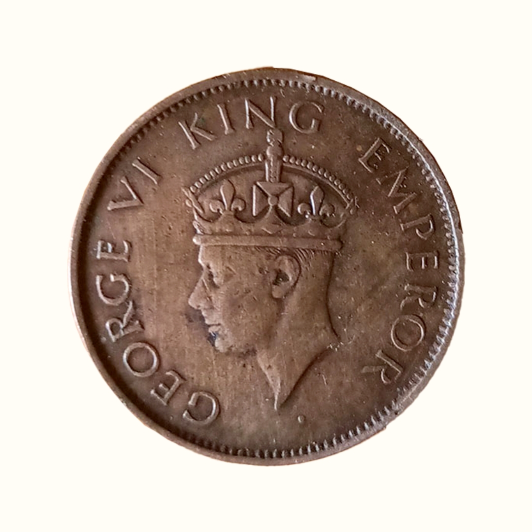 Indian One Quarter Anna GEORGE VI KING EMPEROR -1942