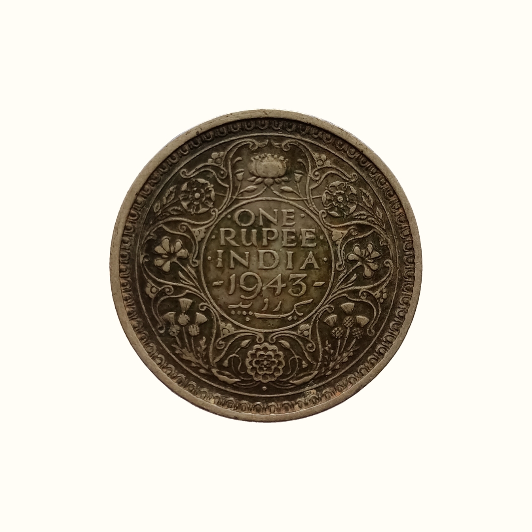 Indian One Rupee GEORGE VI KING EMPEROR -1943
