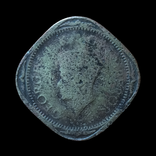 Indian 2 Anna GEORGE VI KING EMPEROR Coin – 1943