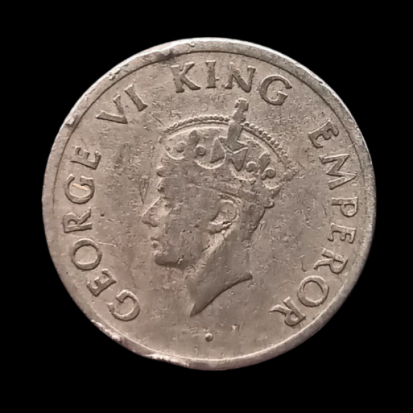 Indian Quater Rupee Coin 1946