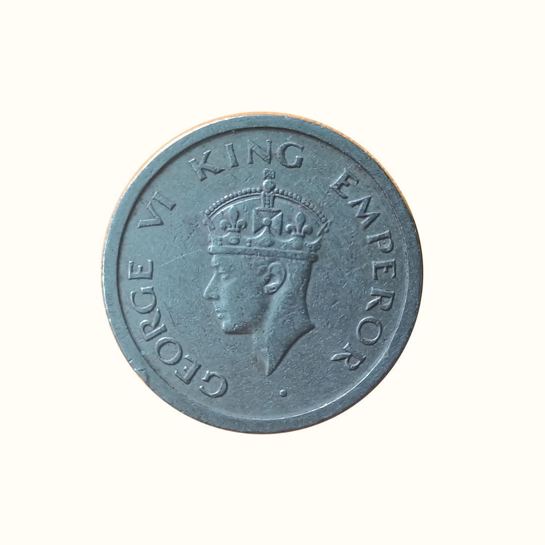 Indian One Rupee Coin  GEORGE VI KING EMPEROR -1947