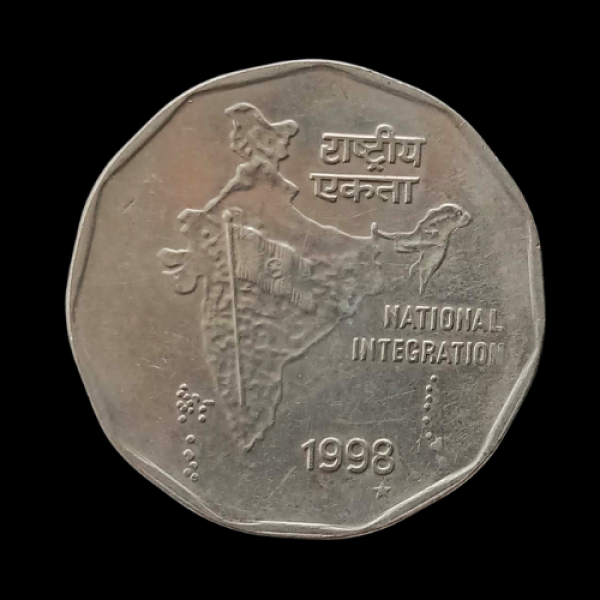 Indian 2 Rupees Coin 1998
