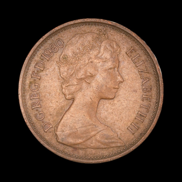 UK 2 New Pence coin - 1980