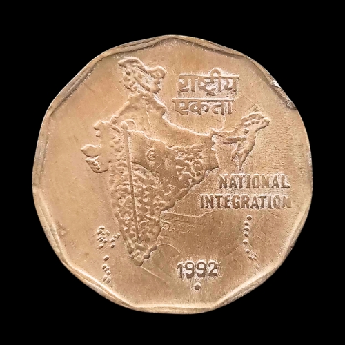 Indian 2 Rupees Coin – 1992