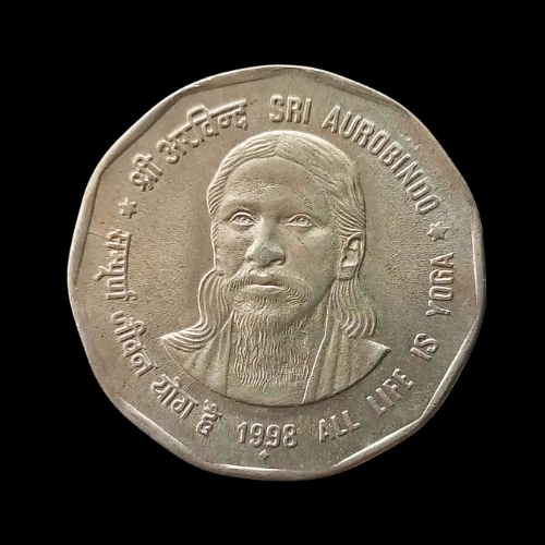 Indian 2 Rupees Coin – Sri Aurobindo (1998)