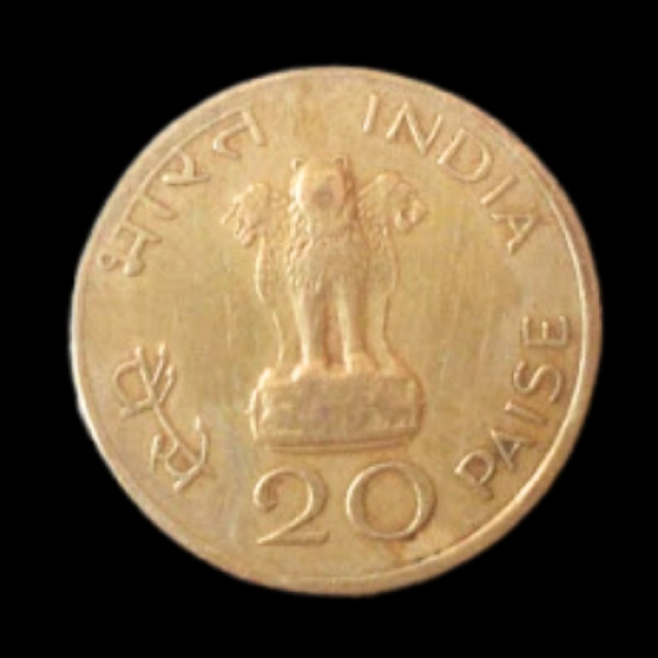Indian 20 Paisa Coin – 1969 (Gandhi Centenary)