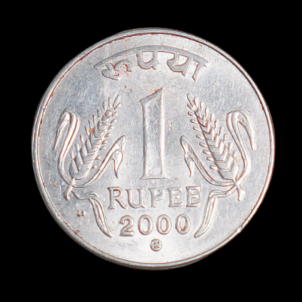 Indian One Rupee Coin 2000
