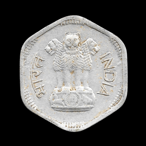 Indian Three Paisa Coin -1967