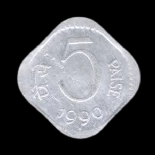 Indian Five Paisa Coin – 1990