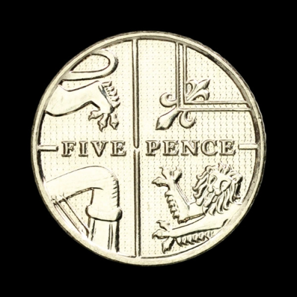 UK 5 Pence coin - 2012