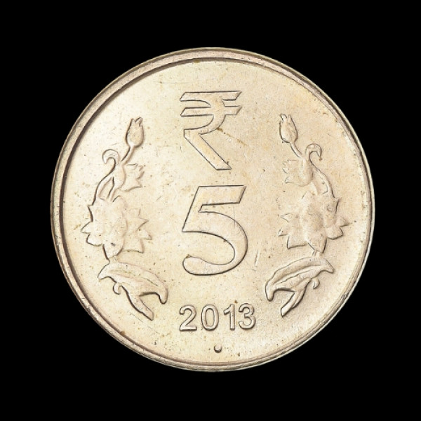 Indian 5 rupee coin 2013