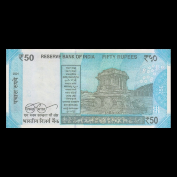 50 Indian Rupee Note Mahatma Gandhi Hampi Series –Shaktikant Das(2024)