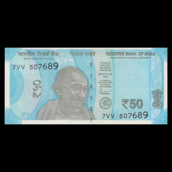 50 Indian Rupee Note Mahatma Gandhi Hampi Series –Shaktikant Das(2024)