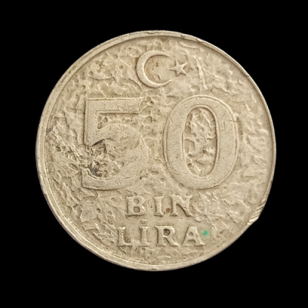 Turkey 50 Bin Lira Coin 2000