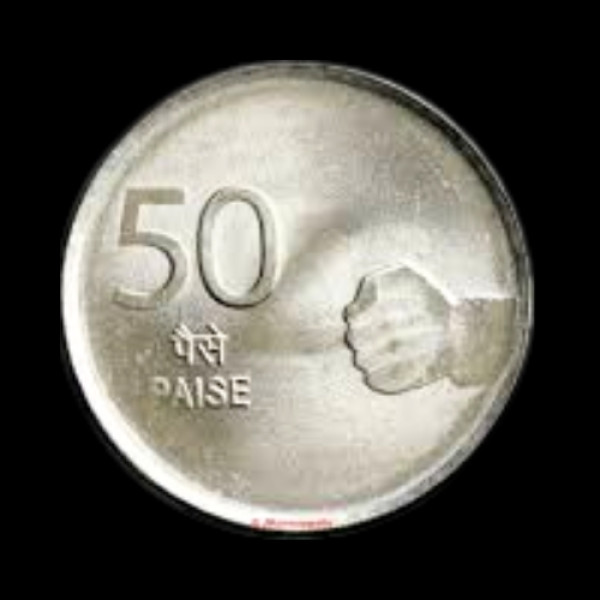 Indian 50 Paisa Coin – 2008
