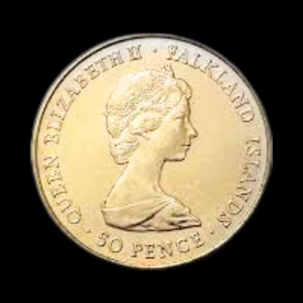 Falkland Islands 50 Pence Coin - 1980
