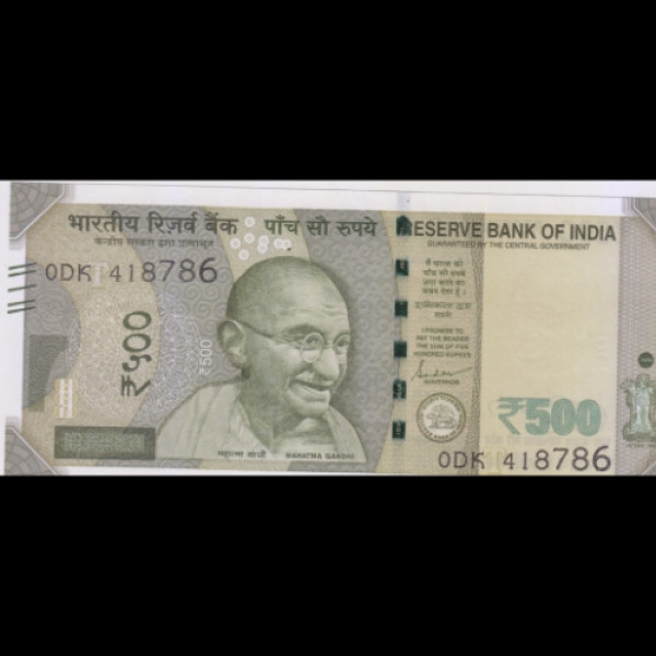 500 Indian Currency Note  Mahatma Gandhi Series (Red Fort – Swachh Bharat)2024  Shaktikant Das