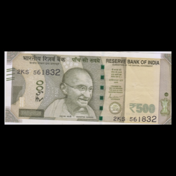500 Indian Rupee Note Mahatma Gandhi Series(Red Fort–Swachh Bharat) 2021  Shaktikant Das
