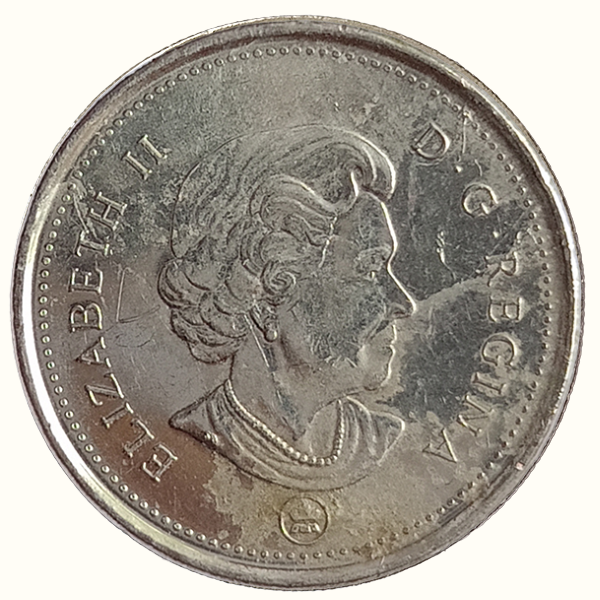 Elizabeth II D·G·Regina Five Cents Coin – 2004 Canada