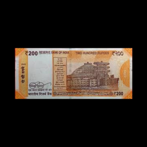 Indian 200 rupee signature of RBI Governor Shaktikanta Das- 2018