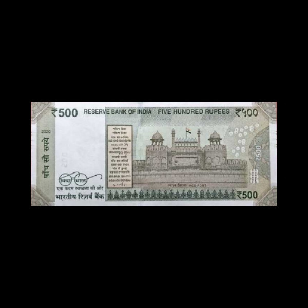Indian 500 Rupees  RBI Governors Sigaure Of Shaktikanta Das-2020