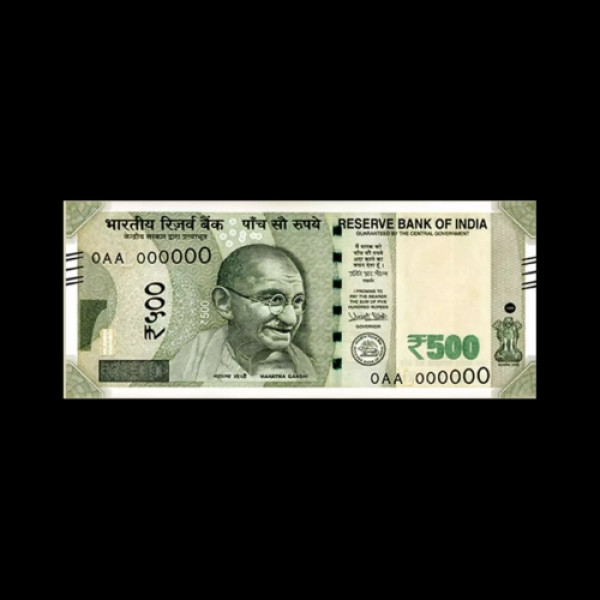 Indian 500 Rupees  RBI Governors Sigaure Of Shaktikanta Das-2020