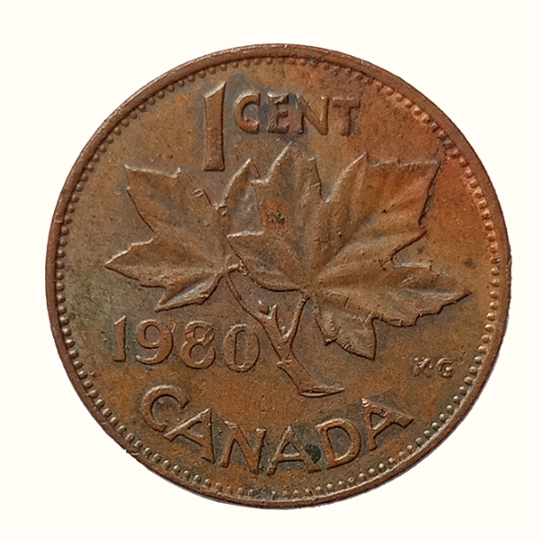 Elizabeth II D·G·Regina One Cent Coin – 1980 Canada