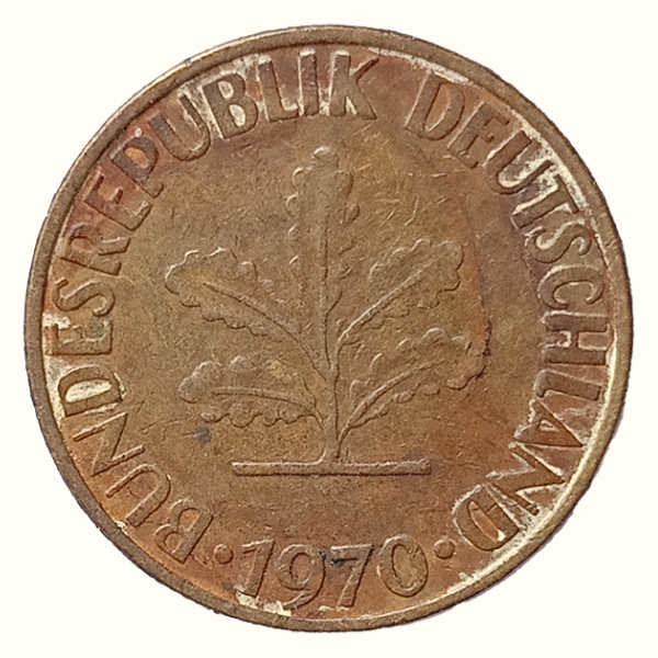 Bundesrepublik Deutschland Ten Pfennig Coin – 1970 Germany