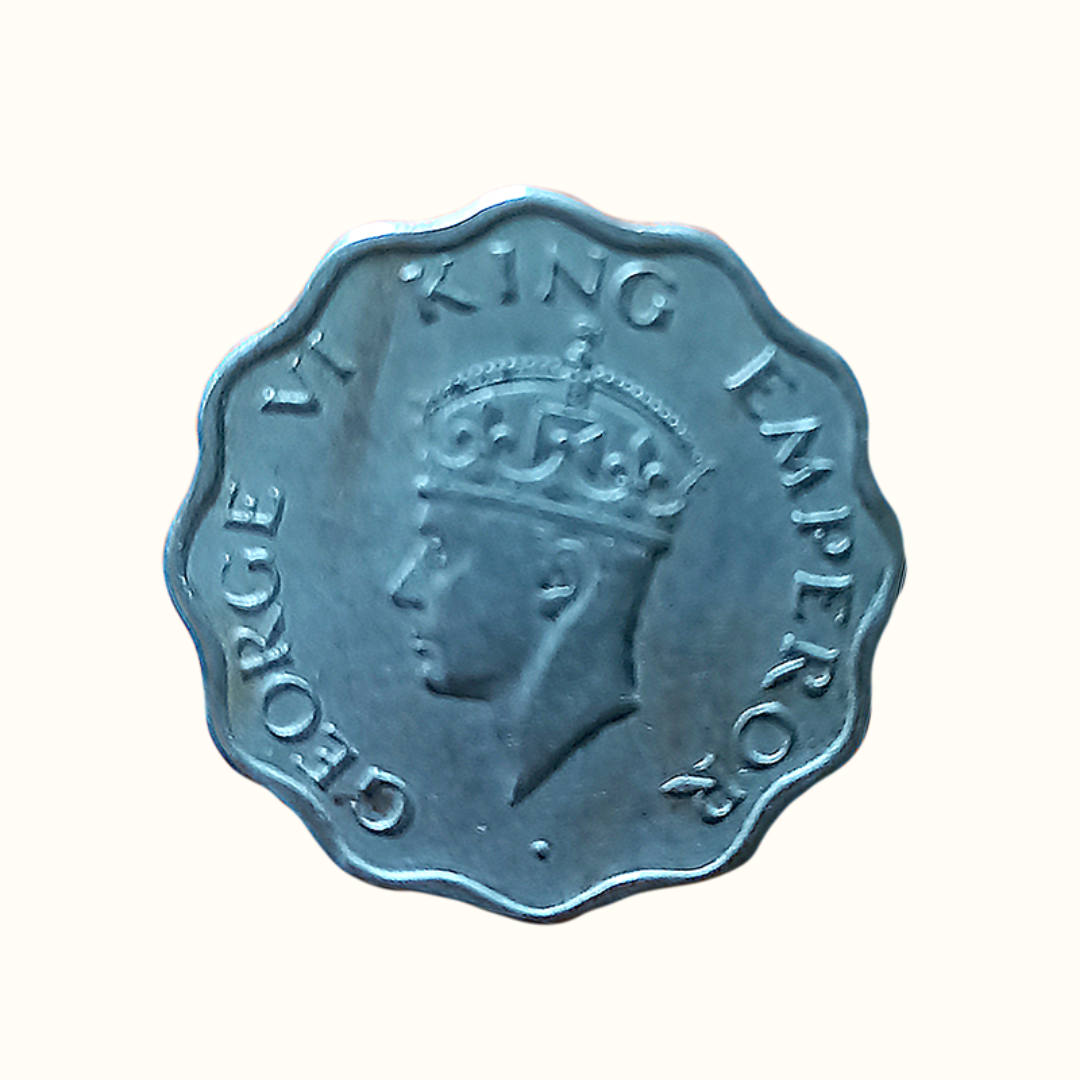 Indian King George VI One Anna  coin -1947